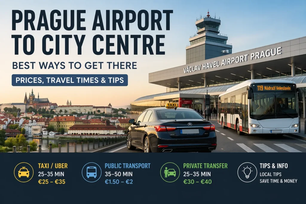 prague airport to city centre guide